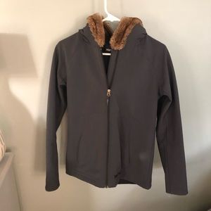 Faux fur hooded jacket